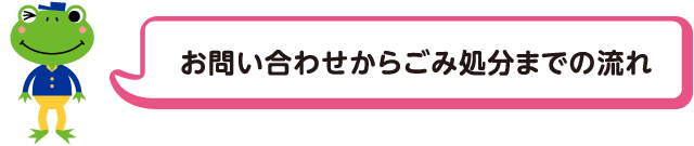  お問い合わせからごみ処分までの流れ